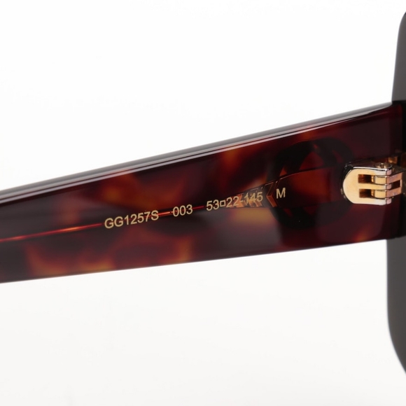 Gucci GG1257S Havana Red Square Sunglasses with Case - Picture 11 of 16